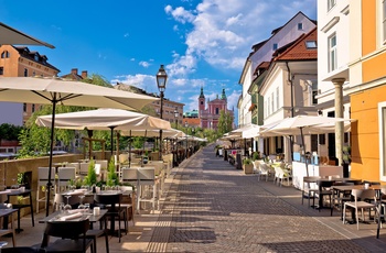 Restaurantgade i Ljubljana