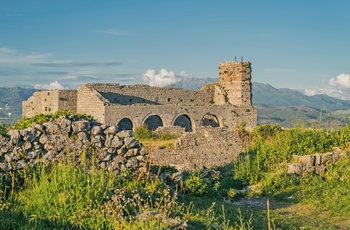 Rozafa Slot i byen Shkodër - det nordlige Albanien