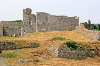 Rozafa Slot i byen Shkodër - det nordlige Albanien