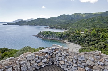 Ruinerne af det antikke Stageira nær Oympiada på Halkidiki - Grækenland