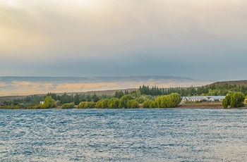 Los Antiguos ved bredden af Buneos Aires-søen - Argentina, Patagonien
