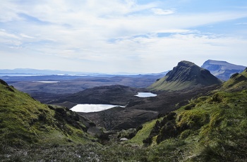 Bjergområdet the Quiraing på Isle of Skye, Skotland
