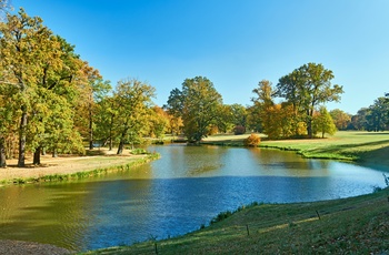 Muskauer Park ved byen Bad Muske, Sachsen - mellem Tyskland og Polen