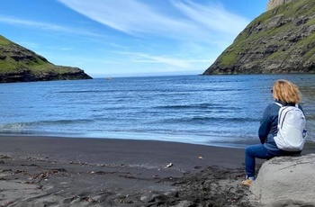Saksun strand og bugt Færøerne