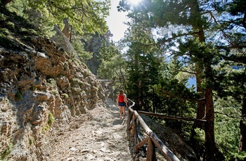 Turister på vej gennem Samaria-kløften på Kreta - Grækenland