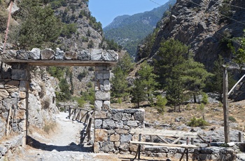 Indgangen til Samaria-kløften på Kreta - Grækenland