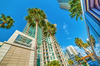 Skyskrabere i downtown San Diego, Californien i USA