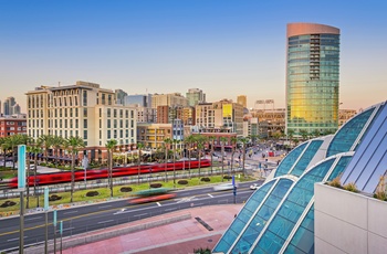 Gaslamp Quarter i downtown San Diego, Californien i USA