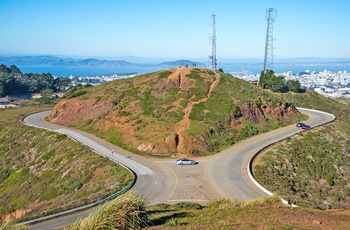 Fra højene Twin Peaks er der en fantastisk udsigt til San Francisco, Californien