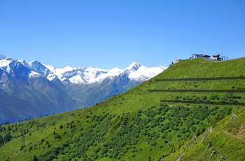 Schmitten med Kitzsteinhorn gletsjeren i baggrunden