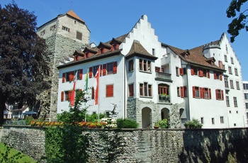 Gammelt slot i byen Arbon, Schweiz