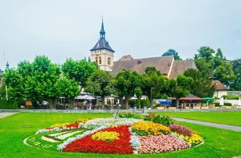 Lille park i byen Arbon, Schweiz