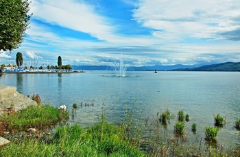 Udsigt til byen Arbon ved Bodensøen, Schweiz