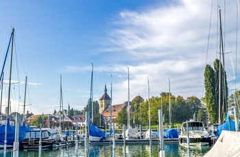 Havnen i byen Arbon, Schweiz