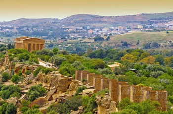 Agrigento - tempelruiner på Sicilien