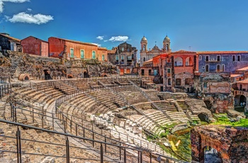 Romersk teater i Catania på Sicilien