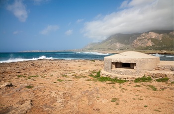 Bunker fra anden verdenskrig på Sicilien 