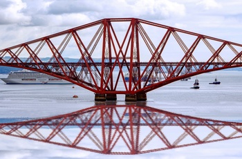 Skotland - cantilever konstruktionsprincippet ved Forth Brigde ses tydeligt her