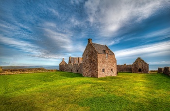 Skotland, Aberdeenshire, Stonehaven - Dunnottar Castle på kanten af havet