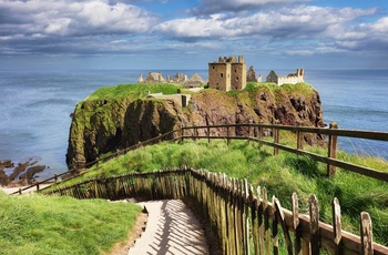 Skotland, Aberdeenshire, Stonehaven - ruinen af middelalder borgen Dunnottar Castle