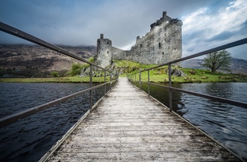 Skotland, Dalmally - adgangsbroen til Kilchurn Castle