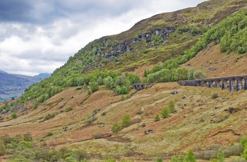 Skotland, Sterlingshire - Glen Ogle med den gamle jernbaneviadukt