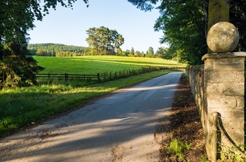 På vej mod Blair Castle, Perthshire i Skotland