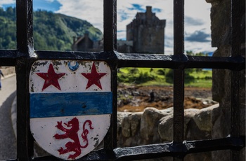 Udsigt fra Borgen Eilean Donan i vestlige Skotland