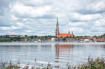 Udsigt til Slesvig by i Tyskland