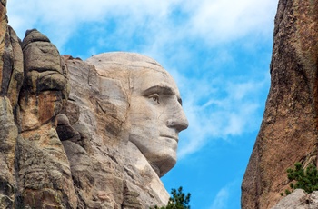 Profil af Præsident George Washington i Mount Rushmore, South Dakota