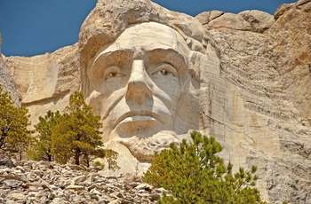 Closeup af Profil af Præsident Abraham Lincon, Mount Rushmore, South Dakota