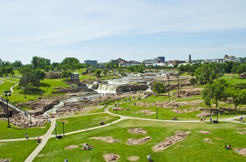 Falls Park i Sioux Falls South Dakota