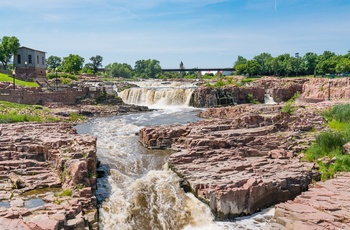 Falls Park i Sioux Falls South Dakota