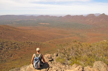 På vandring i Flinders Ranges Nationalpark, South Australia