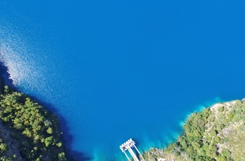 Koboltblå sø i Mount Gambier, South Australia