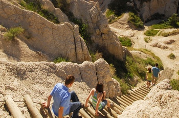 Hiking i Badlands National Park, South Dakota