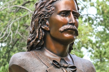 Statue af Wild Bill Hickok i Deadwood - South Dakota i USA