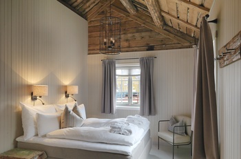Soveværelse ved Nusfjord Artic Resort