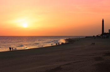 Solnedgang fra Meloneras strand - Gran Canaria