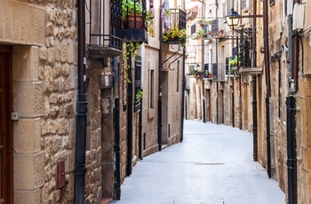 Spanien, Álava, Laguardia - gade i middelalderbyen