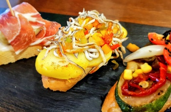 Pintxos - tapas bræt i Spanien