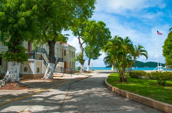 Hovedstaden Charlotte Amalie på St. Thomas Havn, USA