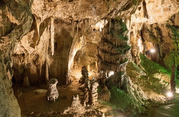 Stalakitter i Punkva grotten i Moravia - Tjekkiet