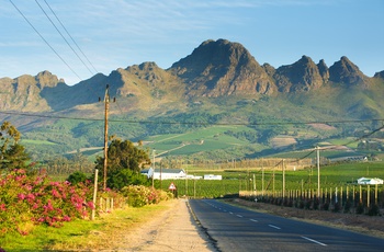 På vej mod Stellenbosch i Sydafrika