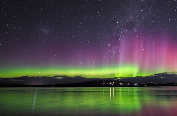 Sydlyset (Aurora Autralis) kan ses på Stewart Island - New Zealand