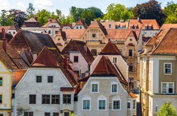 Den gamle huse i byen Steyr - Østrig