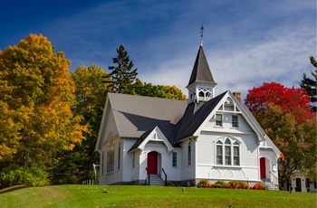 Kirke i West Stockbridge i Massachusetts New England, USA