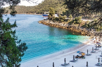 Stranden Marble Beach på øen Thassos - Grækenland