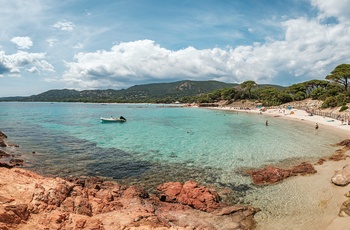 Stranden Palombaggia på Korsika, Frankrig