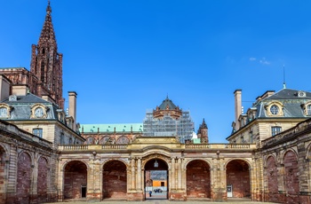 Strasbourg katedral set fra Palais Rohan, Alsace i Frankrig